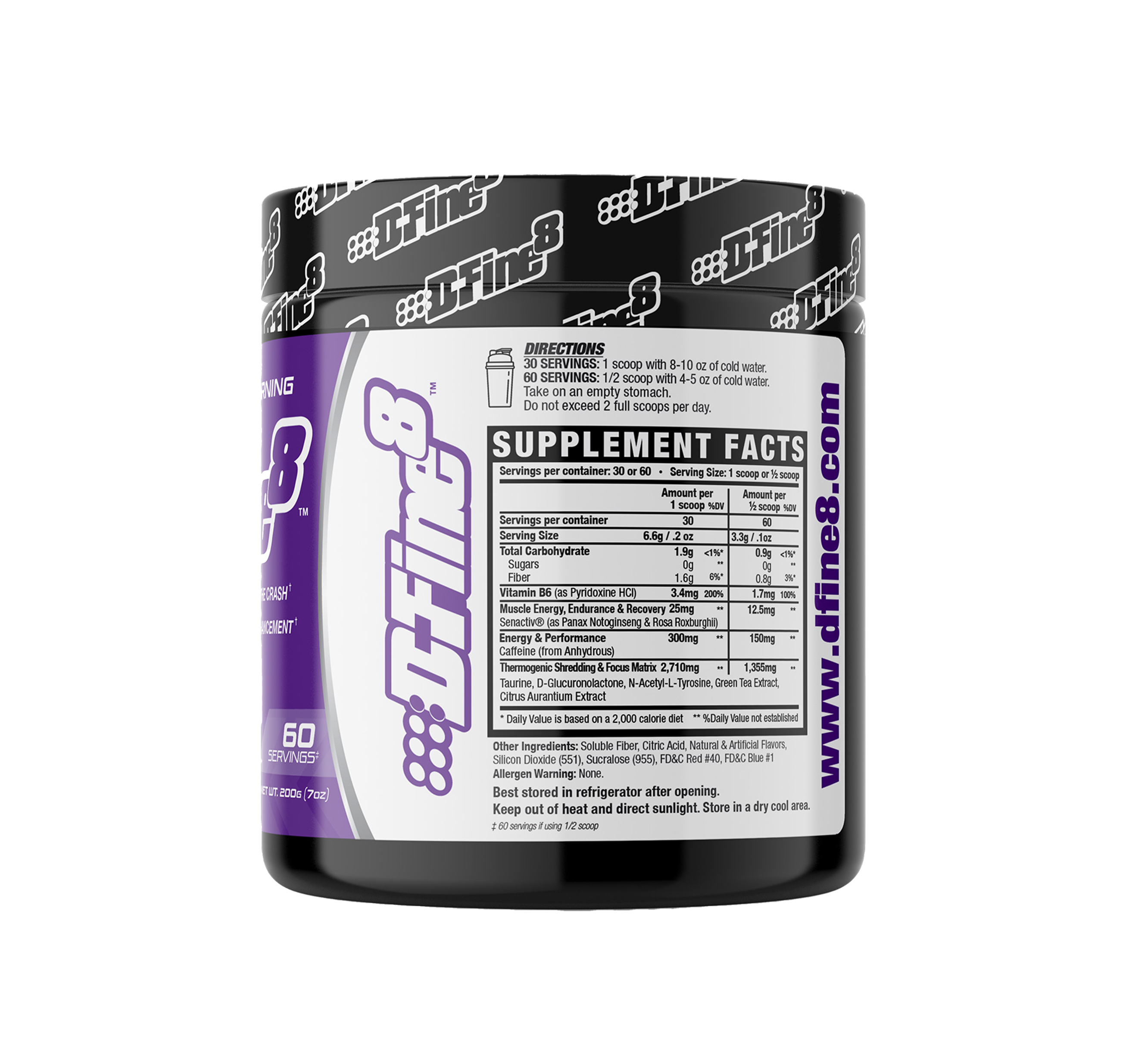 D-FINE8 PRE-WORKOUT/FATBURNER/APPETITE SURPRESSOR