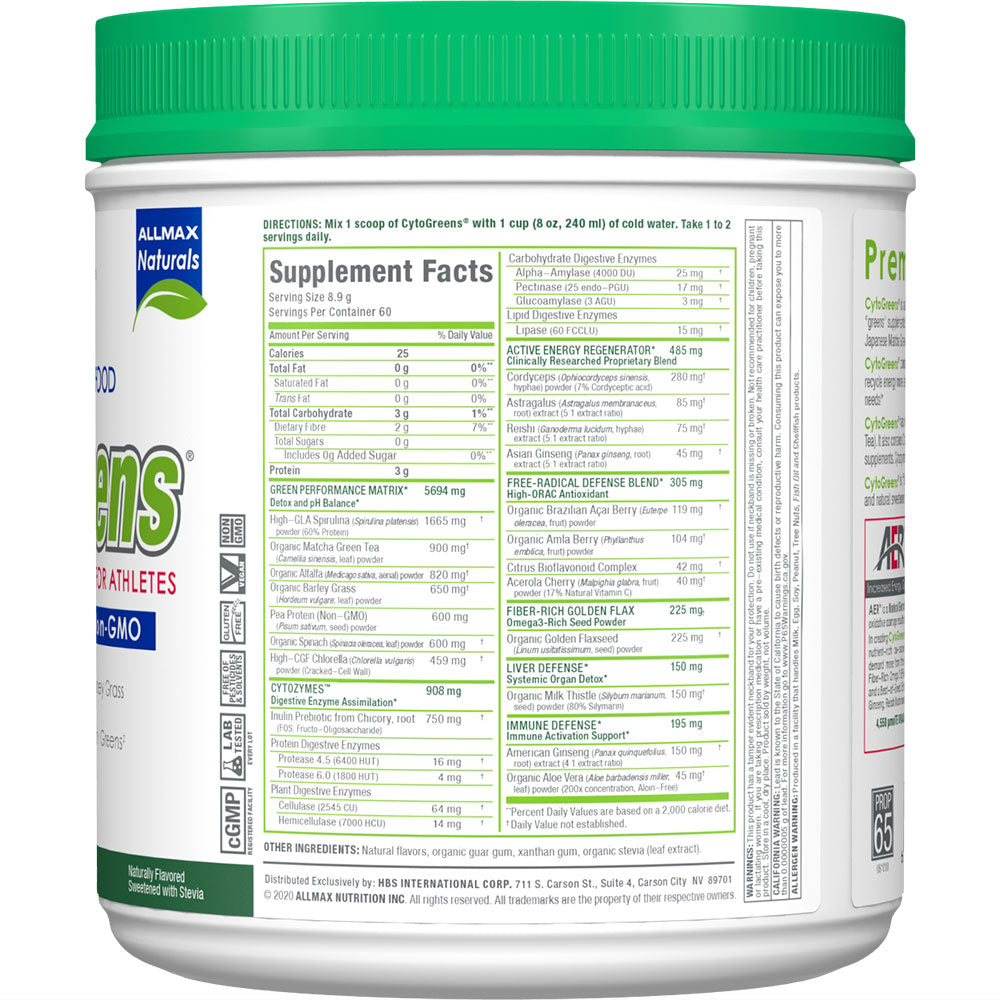 ALLMAX CYTOGREENS - Probodyonline